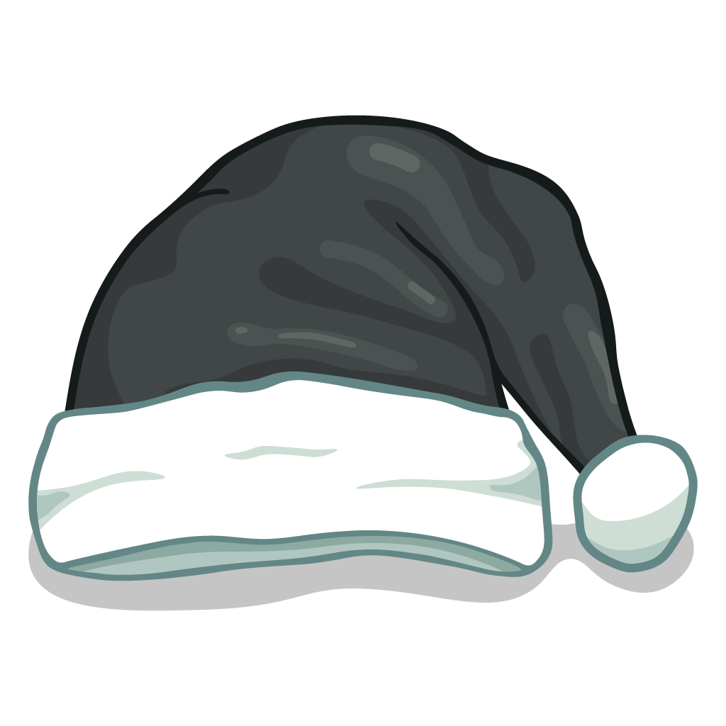 black santa cap