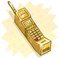 Golden Mobile Phone
