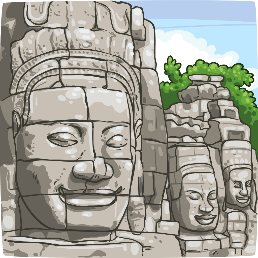 Bayon Temple Drawing