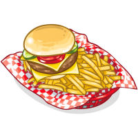 Hamburger and Fries