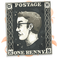 Benny Black Stamp