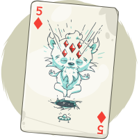 Five of Diamonds Card