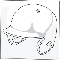 Baseball Helmet WallaDoodle
