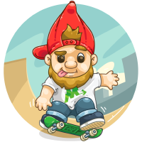 Skateboarding Garden Gnome