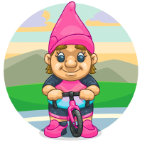 Cycling Garden Gnome