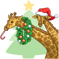 Giraffe at Christmas
