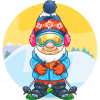 Skiing Garden Gnome