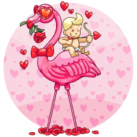 Valentines Flamingo