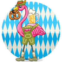 Oktoberfest Garden Flamingo