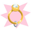 Diamond Ring Charm
