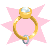 Diamond Ring Charm